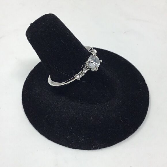 1/2 Carat Round Cut CZ 4-Prong Engagement Ring H15 - Picture 4 of 5